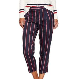 Ralph Lauren Pants Striped-Twill Straight-Leg Ankl